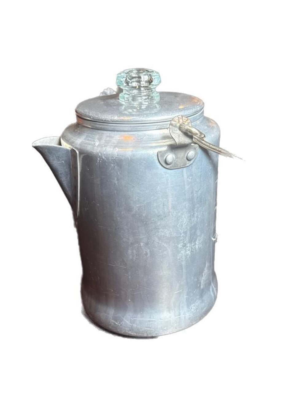 Vintage Comet Aluminum 7-Cup Coffee Percolator with Glass Knob